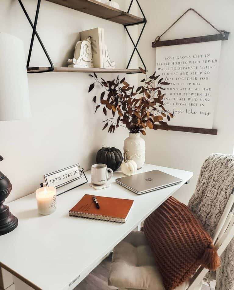Office Desk Décor Idea for Autumn