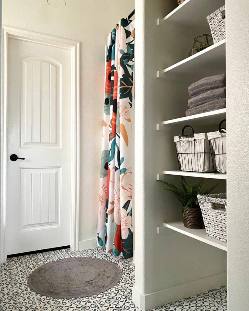 Open Shelving With Storage Baskets