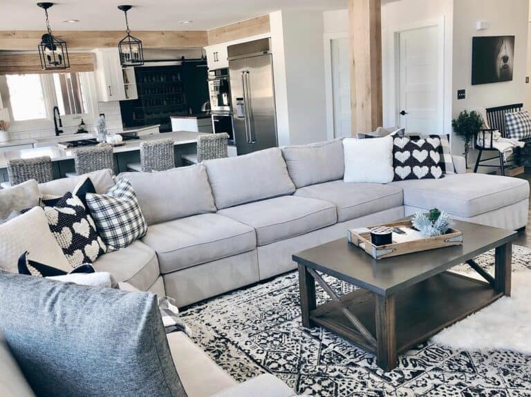 Open Space Gray Living Room