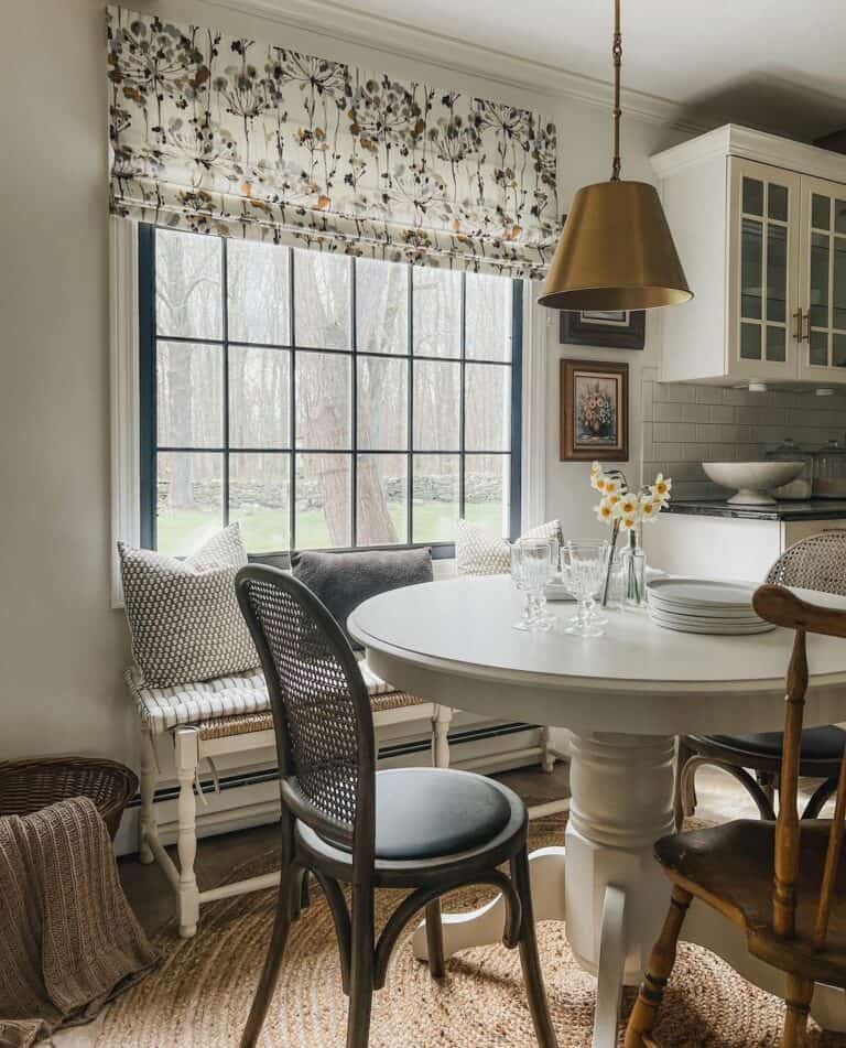 Pedestal Table Paired With Varying Chair Styles