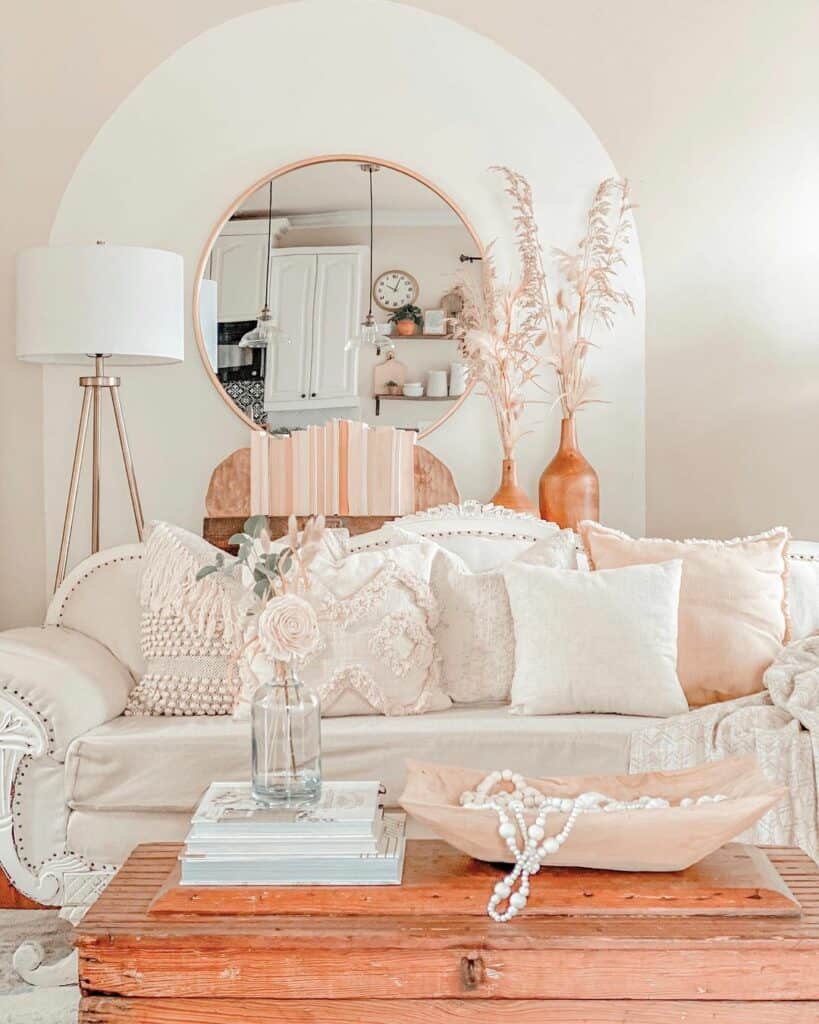 Pink Boho Décor for a Feminine Living Room