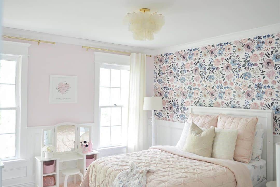 Pink and Blue Wallpaper Ideas for a Girl's Room - Soul & Lane