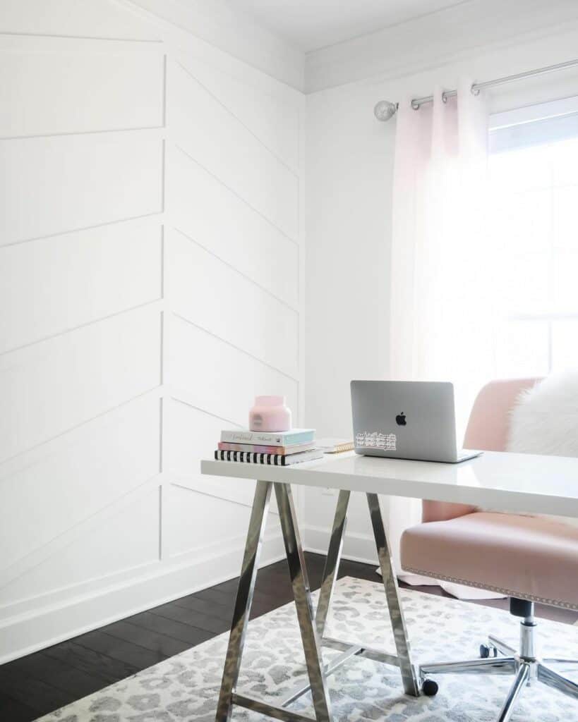 Pink and Gray Workspace