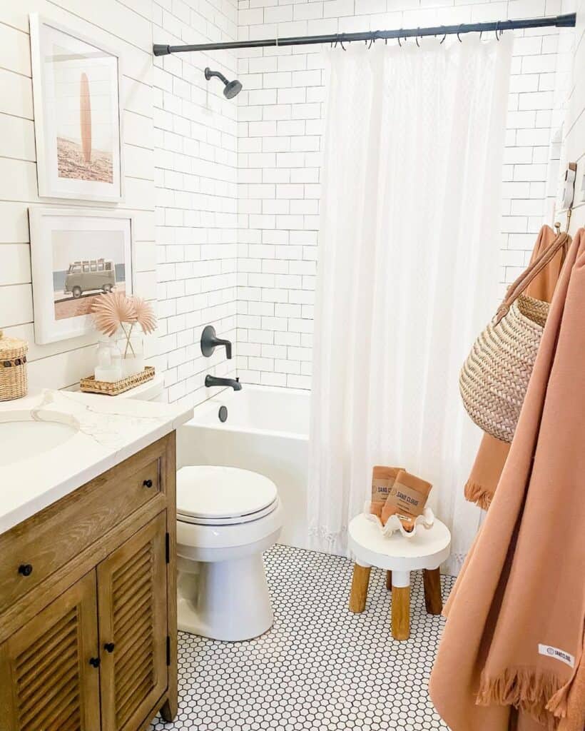 Pink and White Coastal Bathroom Inspiration