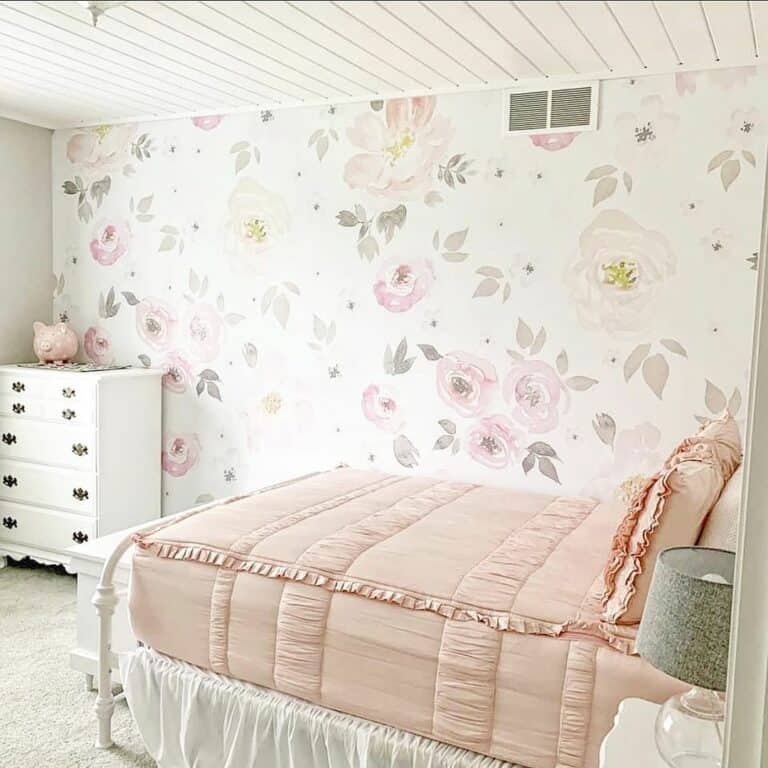 Pink and White Girl Bedroom