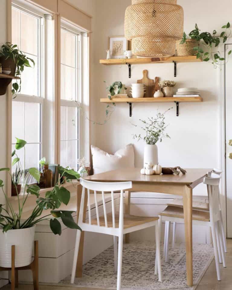 Plants Decorate a Small Breakfast Nook