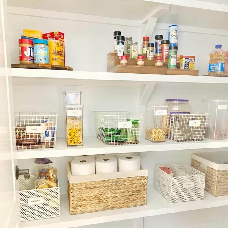 Pristine Pantry With Wooden Display Pieces