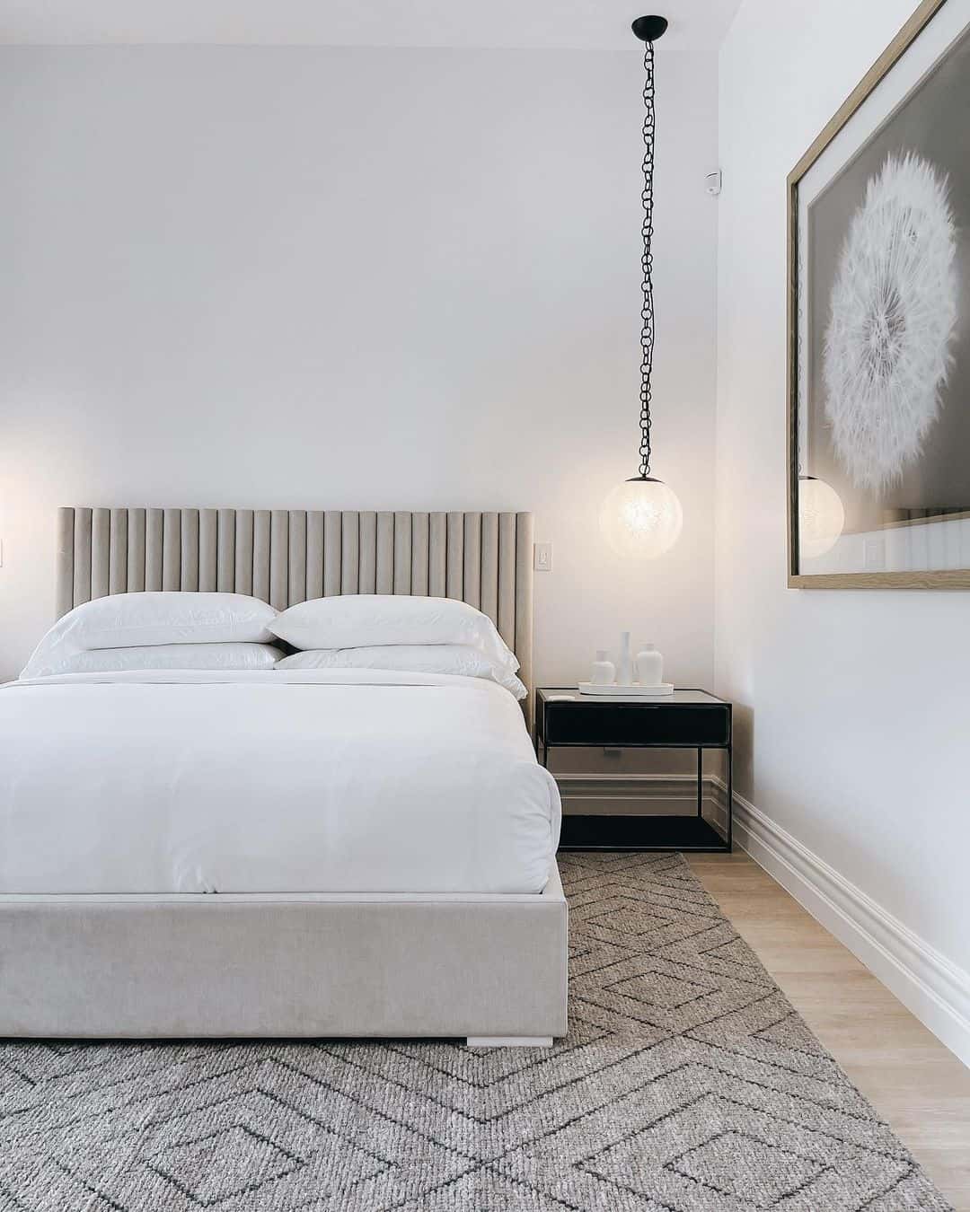 Pristine White and Gray Large Master Bedroom - Soul & Lane