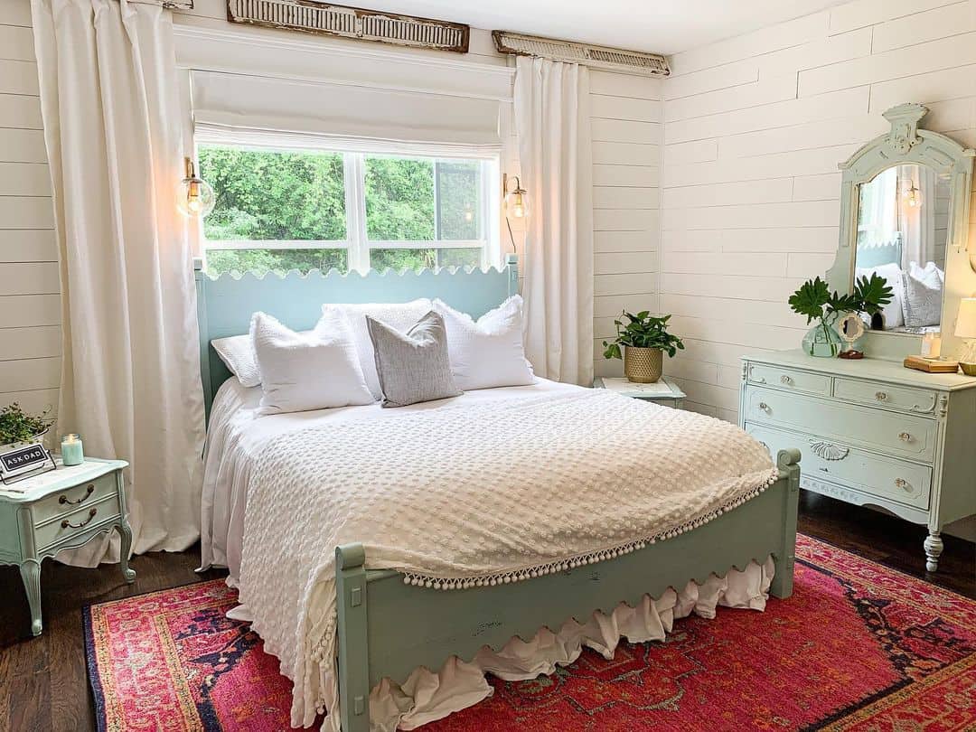 Red Patterned Rug Under Bed Soul & Lane