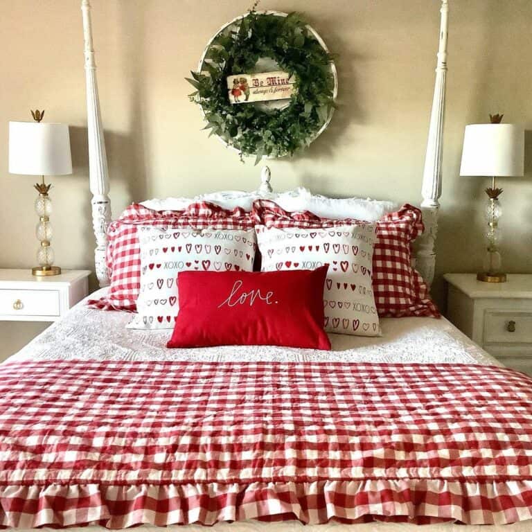 Red and White Gingham Bedding