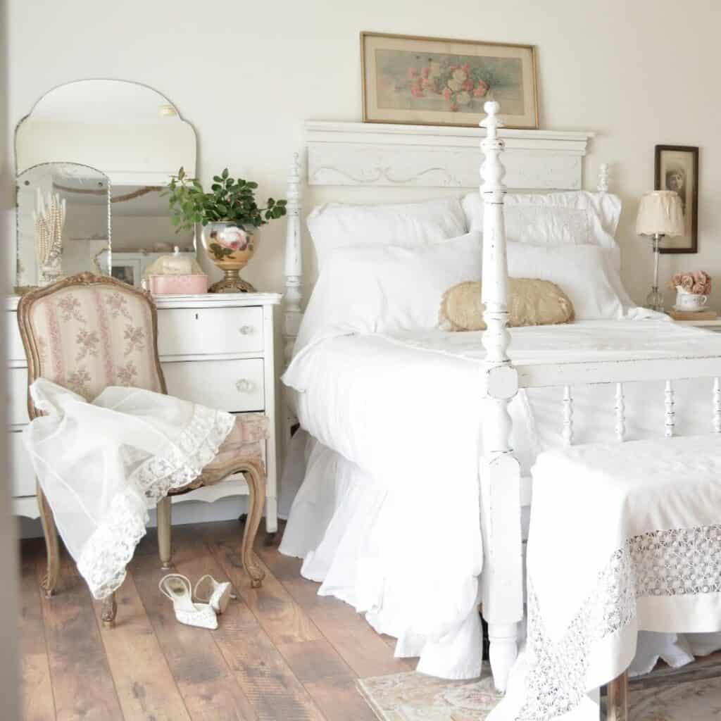 white vintage bedroom