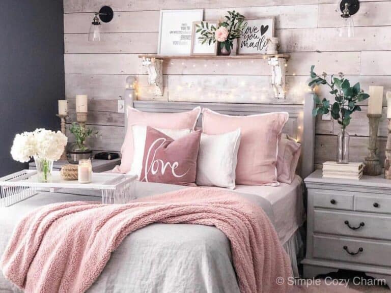Rose-colored Romantic Master Bedroom Décor