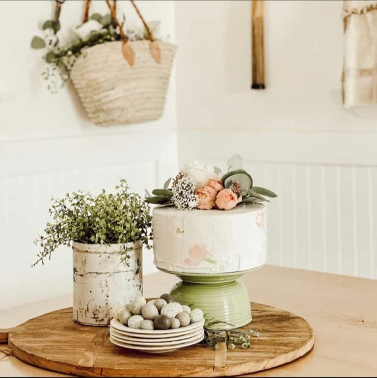 Rustic Easter Décor in Kitchen