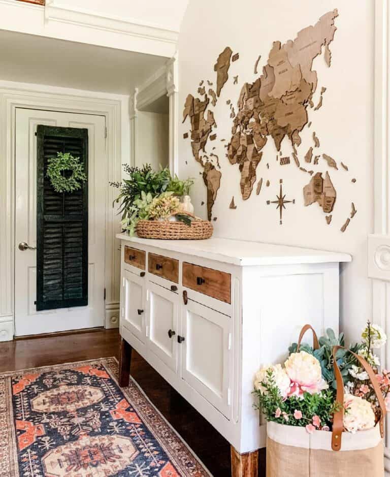 Rustic Entryway With Wooden Accents