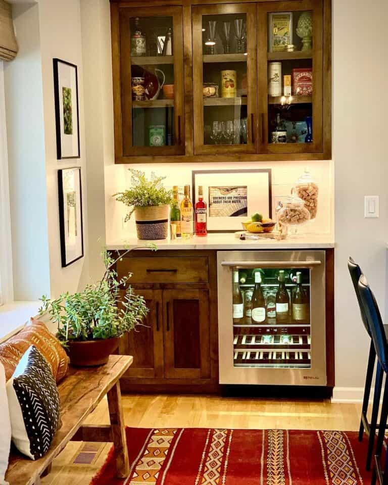 Rustic Kitchen Nook for Home Bar