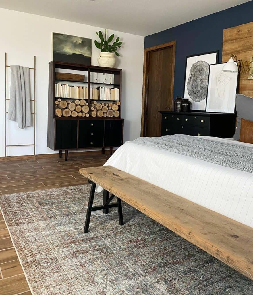 Rustic Wood And Modern Large Master Bedroom