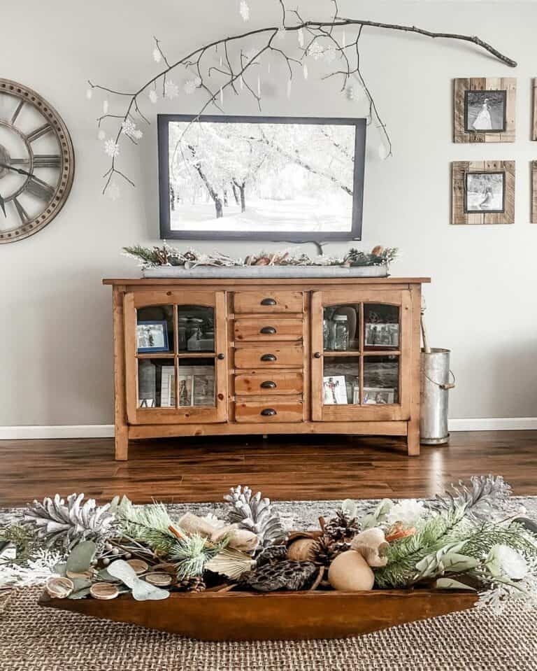 Rustic and Stunning TV Feature Wall