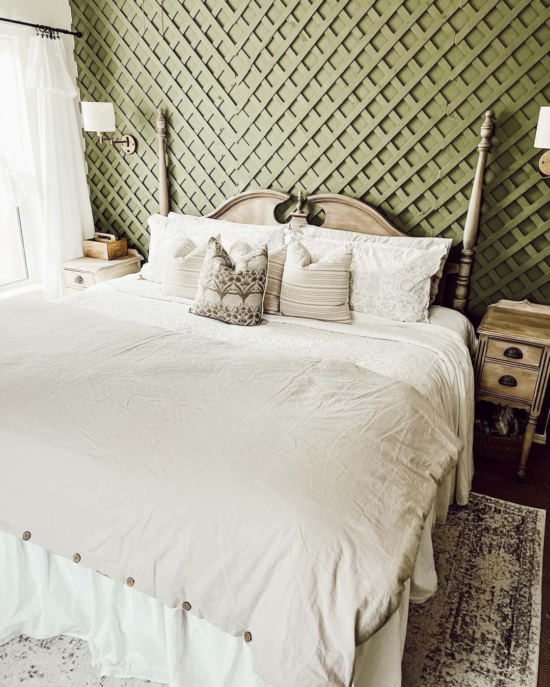 Sage Green Bedroom With Textured Wall - Soul & Lane