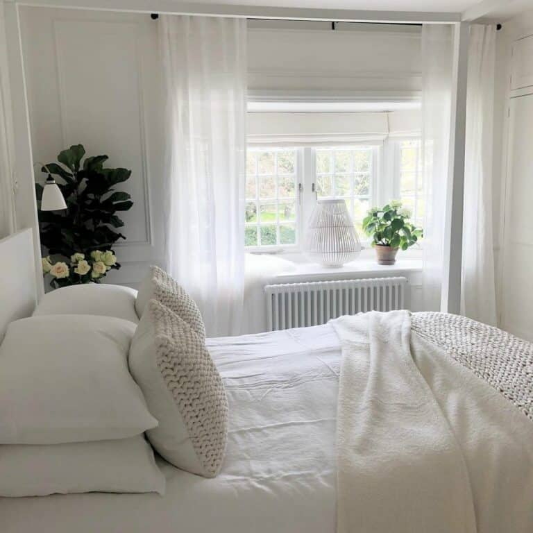 Sheer White Curtains for Bedrooms