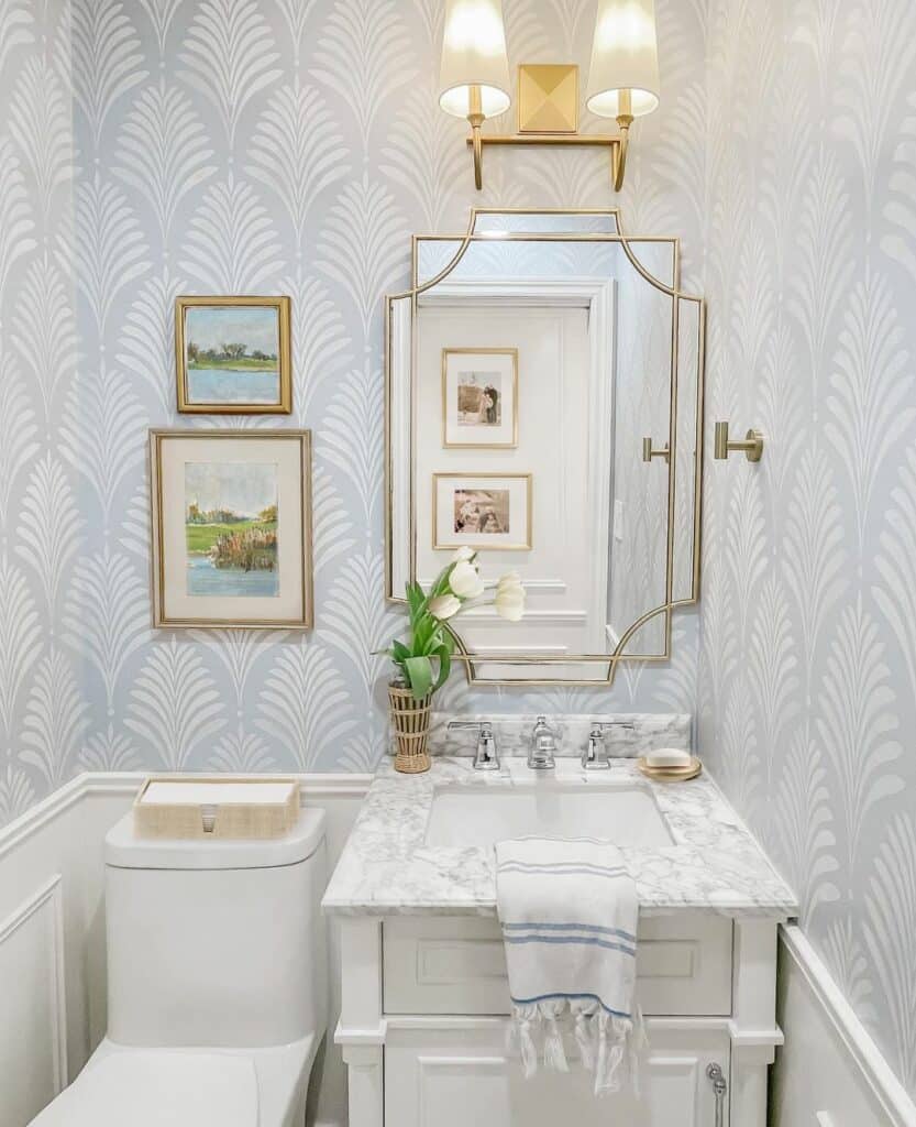 Shell Wallpaper Ideas for Coastal Bathrooms