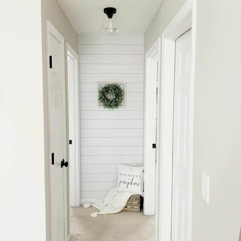 Shiplap Accent Wall With Cozy Accessories