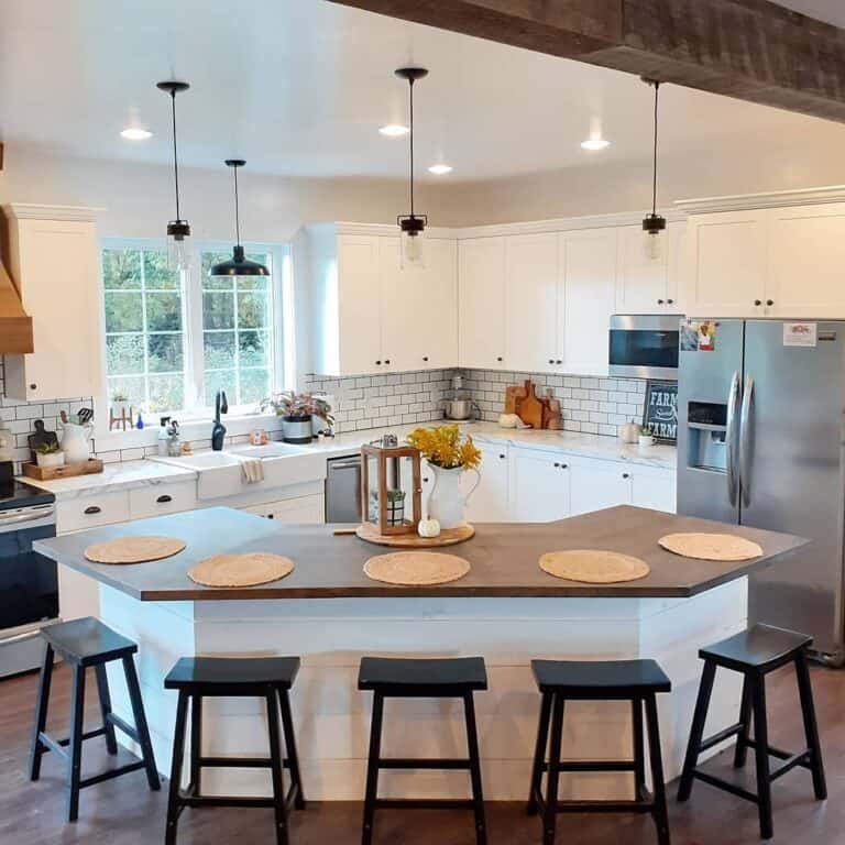 Shiplap Island in Modern Kitchen
