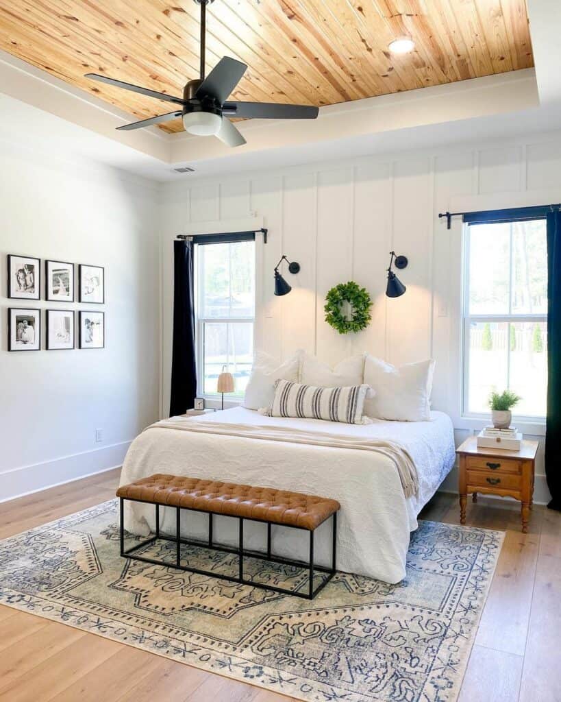 Shiplap Wall With Tray Ceiling Ideas