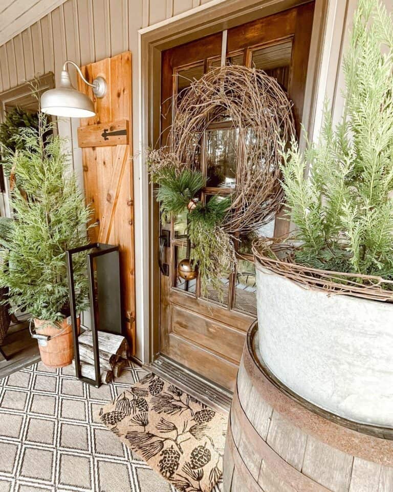 Simple Christmas Front Porch