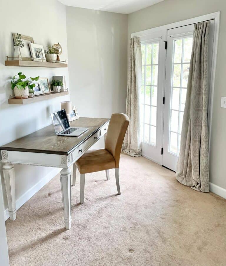 Small Gray Farmhouse Office Idea