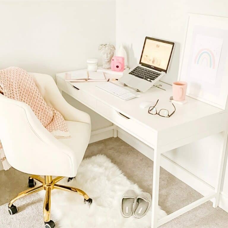 Soft Pastel Pink Workspace