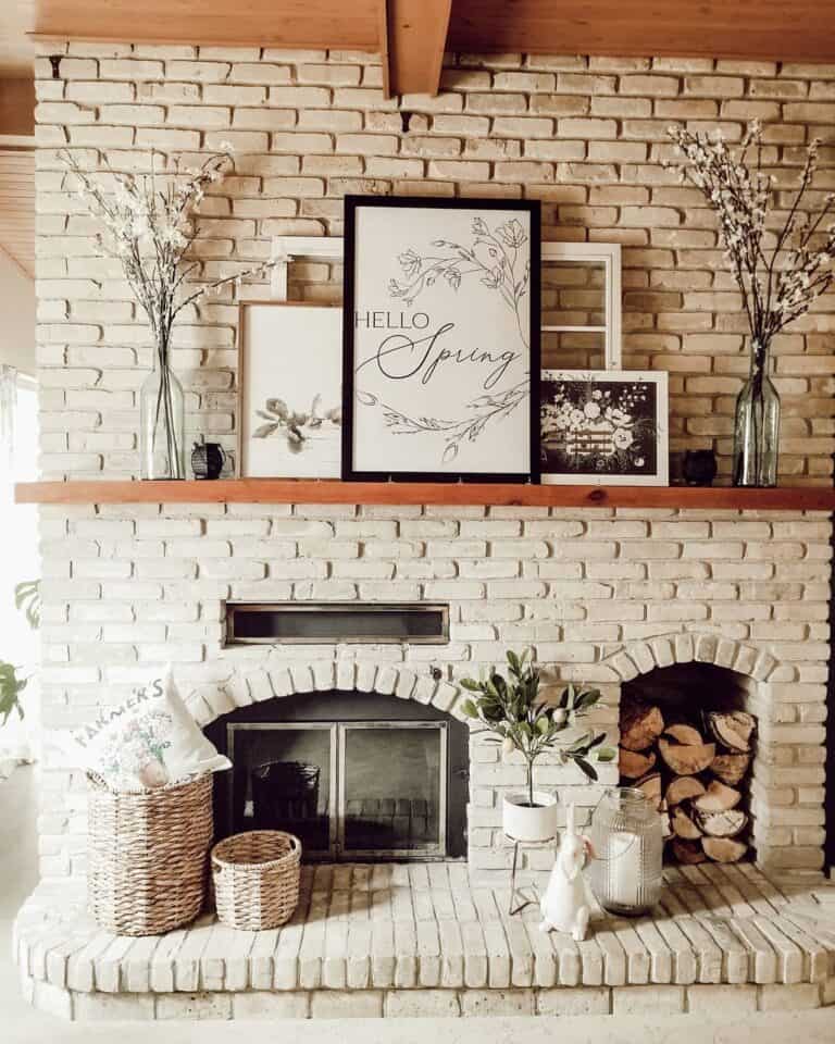 Spring Fireplace Décor Inspiration