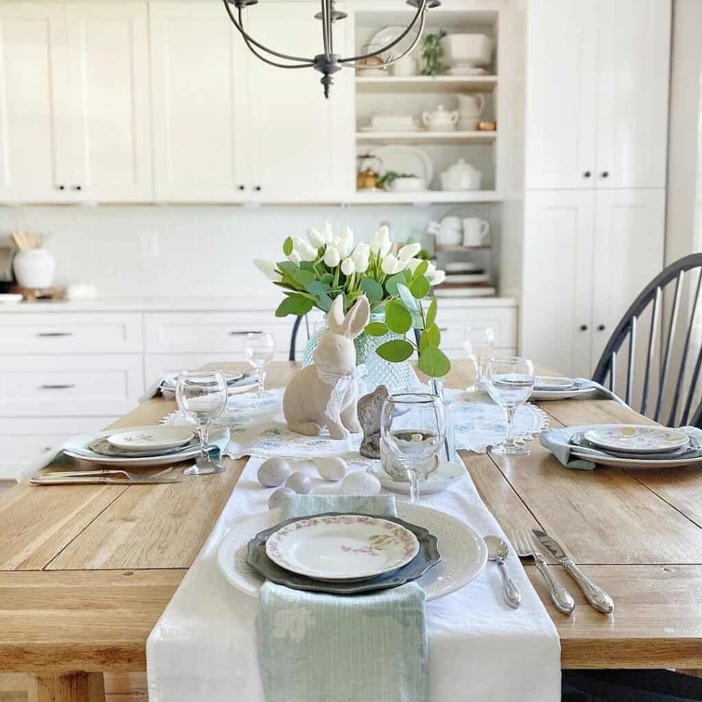 Spring Kitchen Table With Pastel Accents