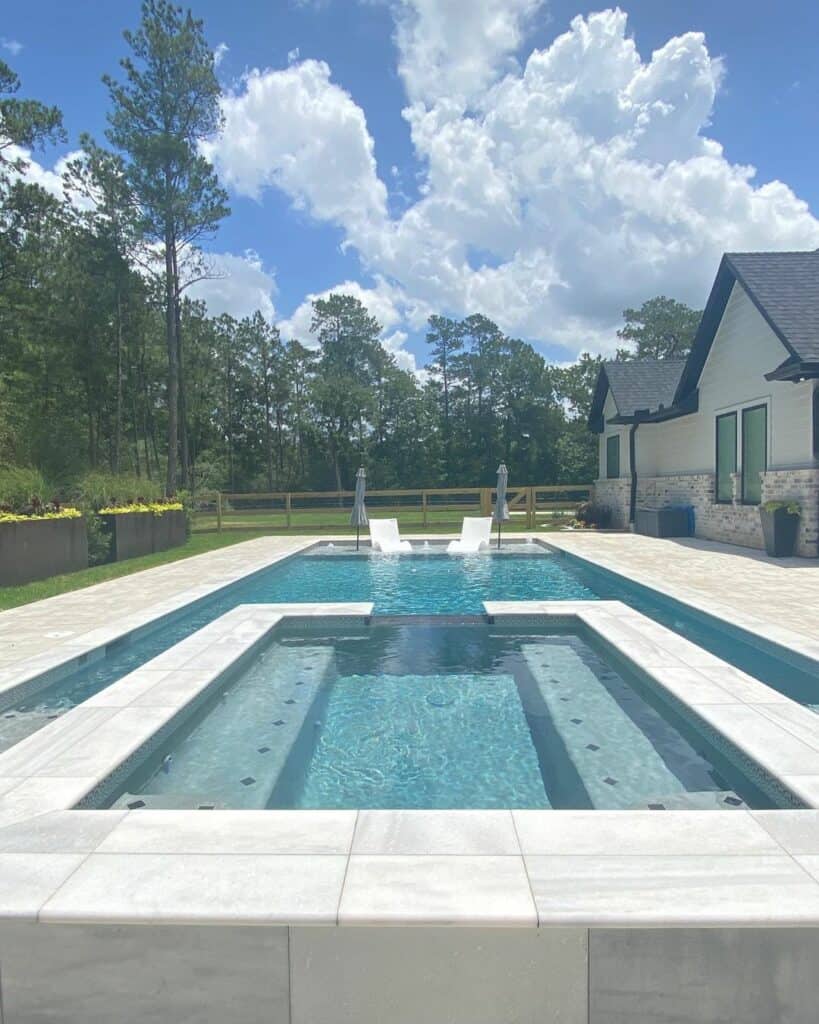 Sunken Hot Tub and Pool