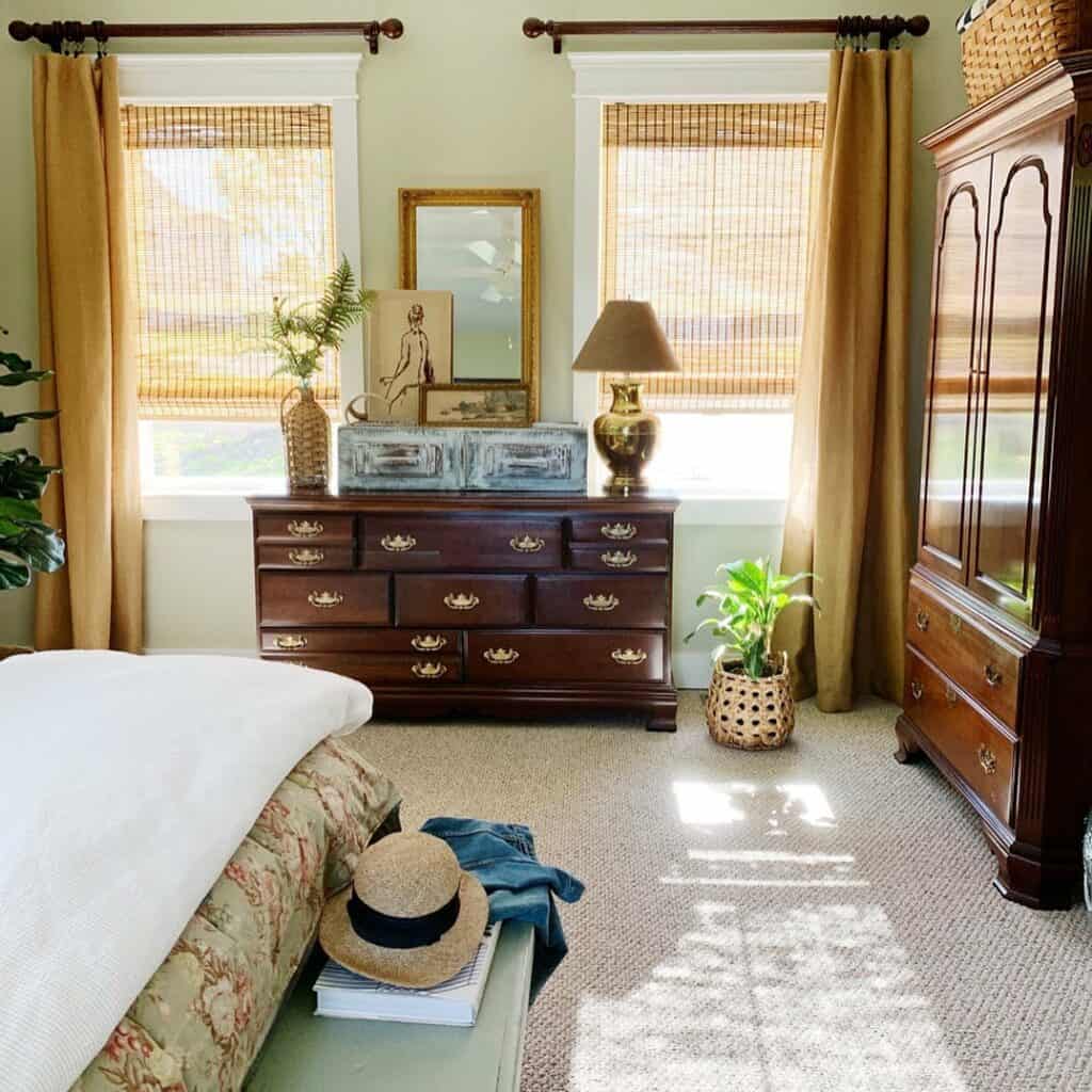 Traditional Brown and Beige Master Bedroom