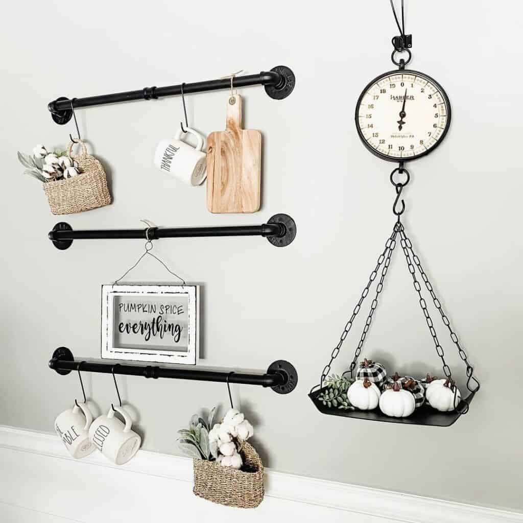 Utility Rods and Vintage Scale Kitchen Décor