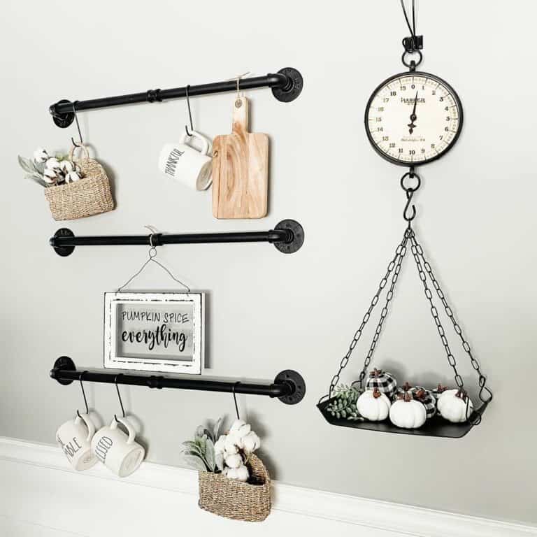 Utility Rods and Vintage Scale Kitchen Décor