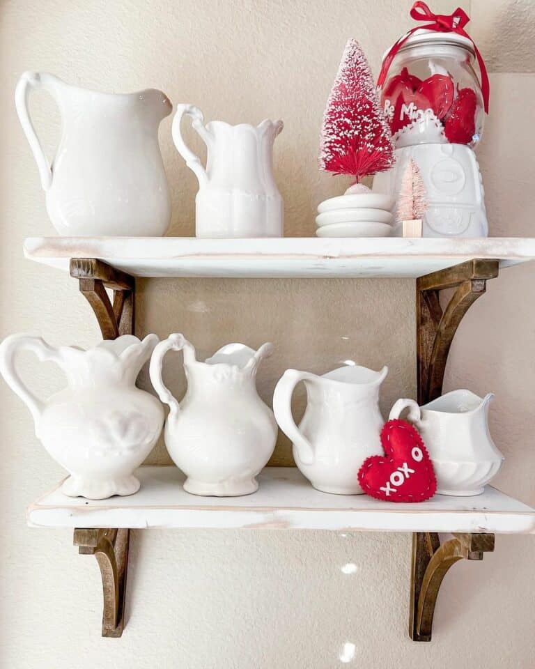 Valentine's Décor With Pitchers