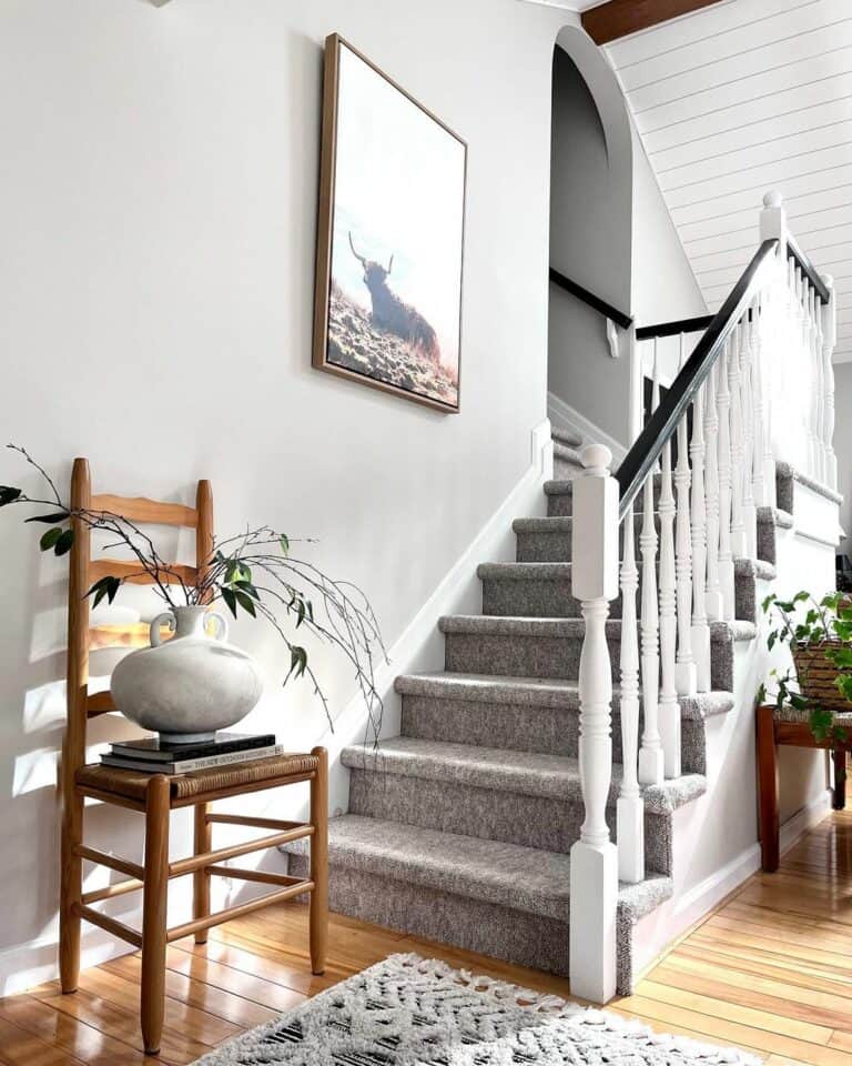 Vaulted Shiplap Ceiling in Farmhouse Living Room