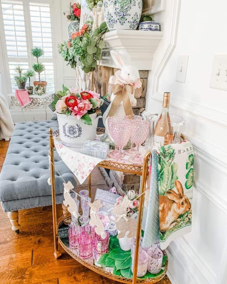 Vibrant Pink and Green Easter Décor