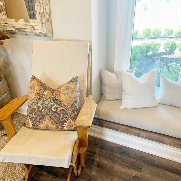 Vintage Armchair Beside Lowered Window Nook