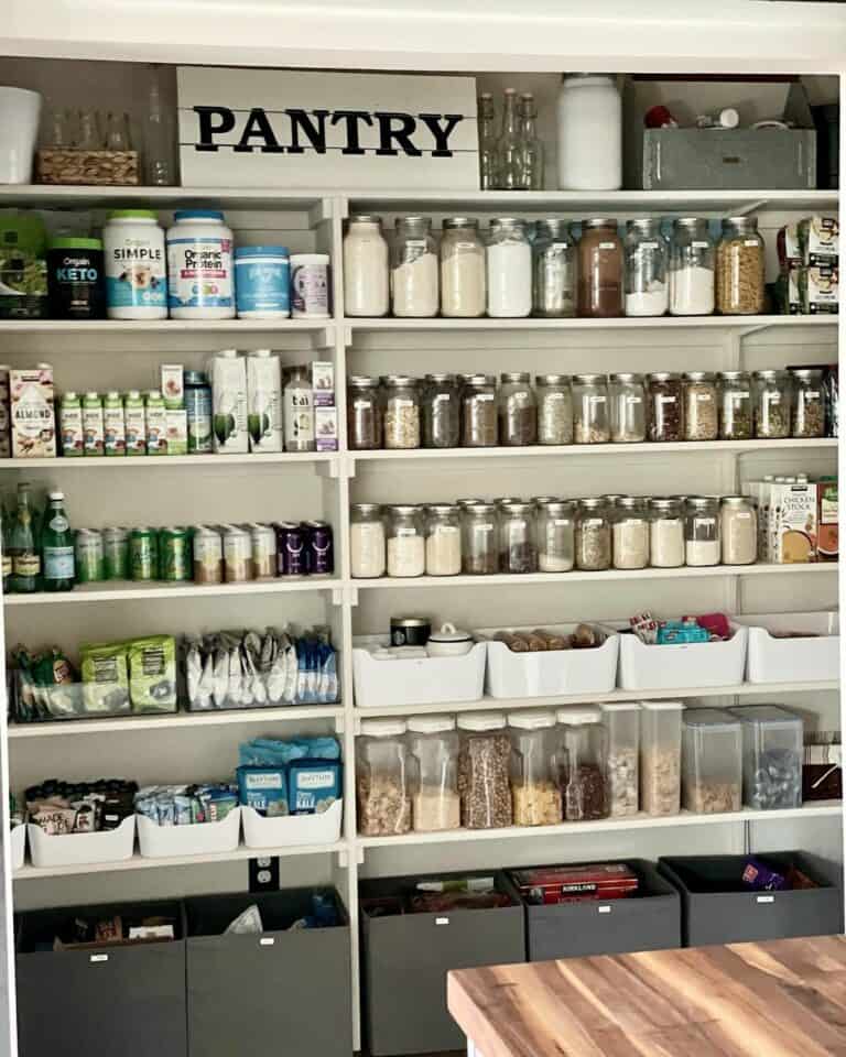 Vintage Décor on Upper Pantry Wall