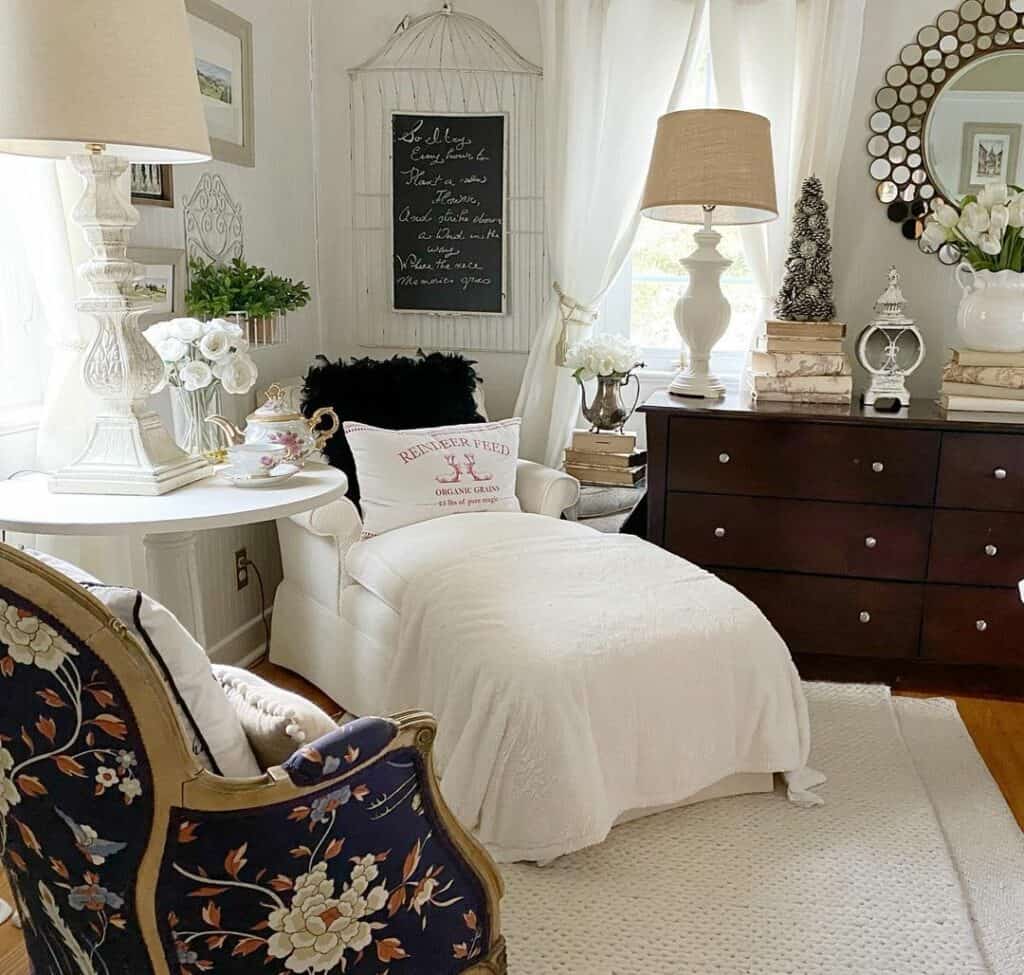 Vintage Floral Guest Room Design