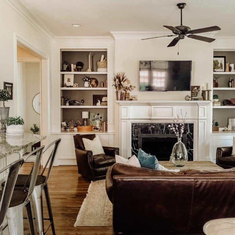 Vintage TV Room With Rustic Décor