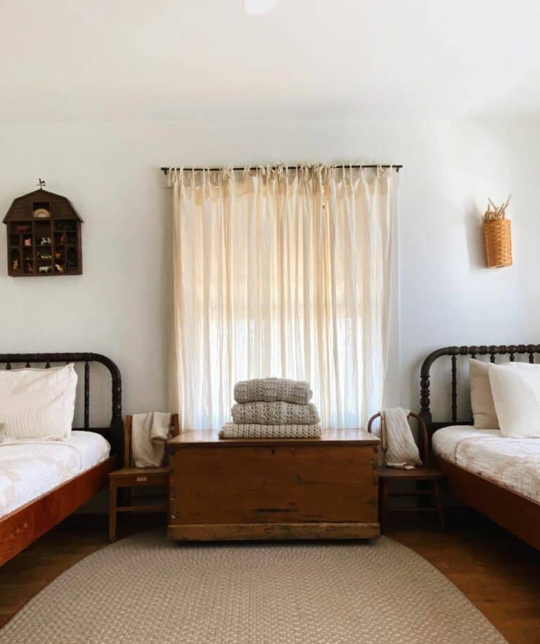 Vintage Trunk in Bedroom