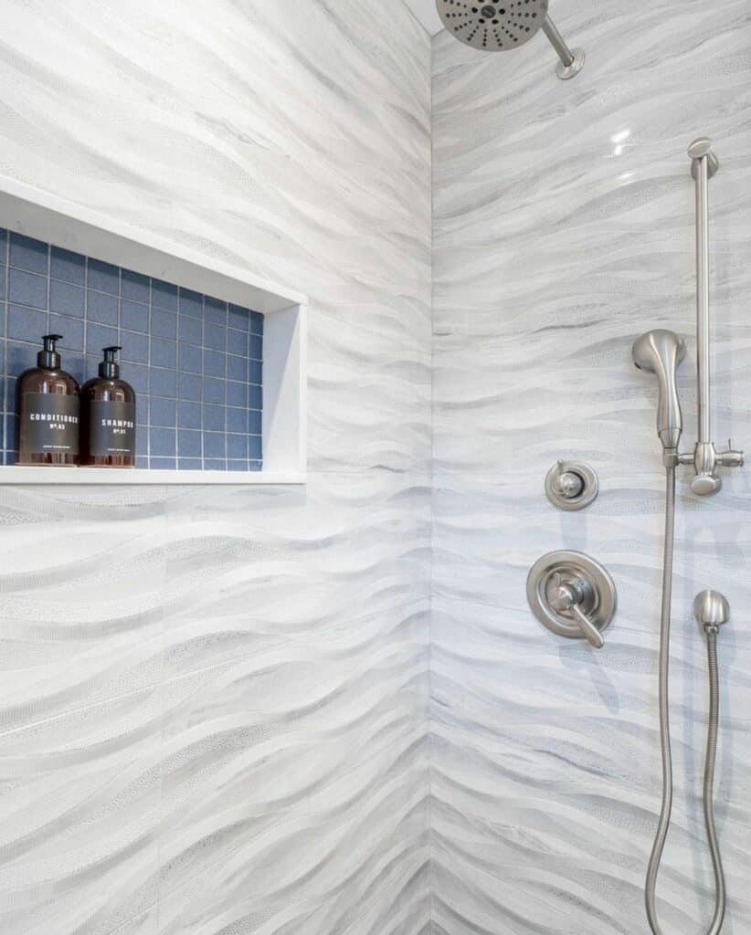 Wavy Coastal Bathroom Shower