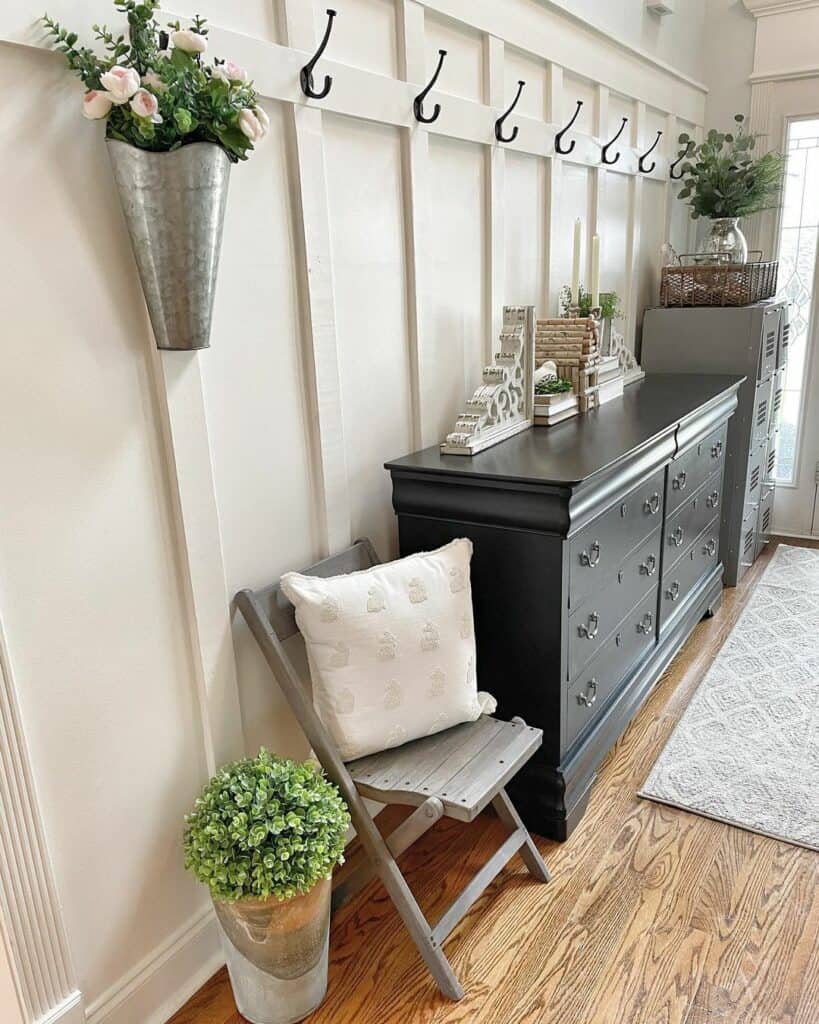 White Board and Batten Entryway Accent Wall Soul & Lane