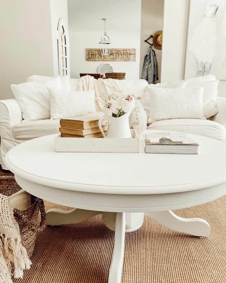 White Chalk Painted Coffee Table Inspiration