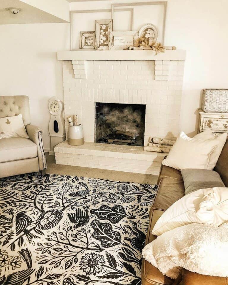 White Cottage Fireplace