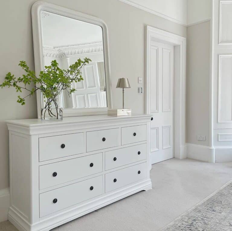 White Drawers in Bedroom