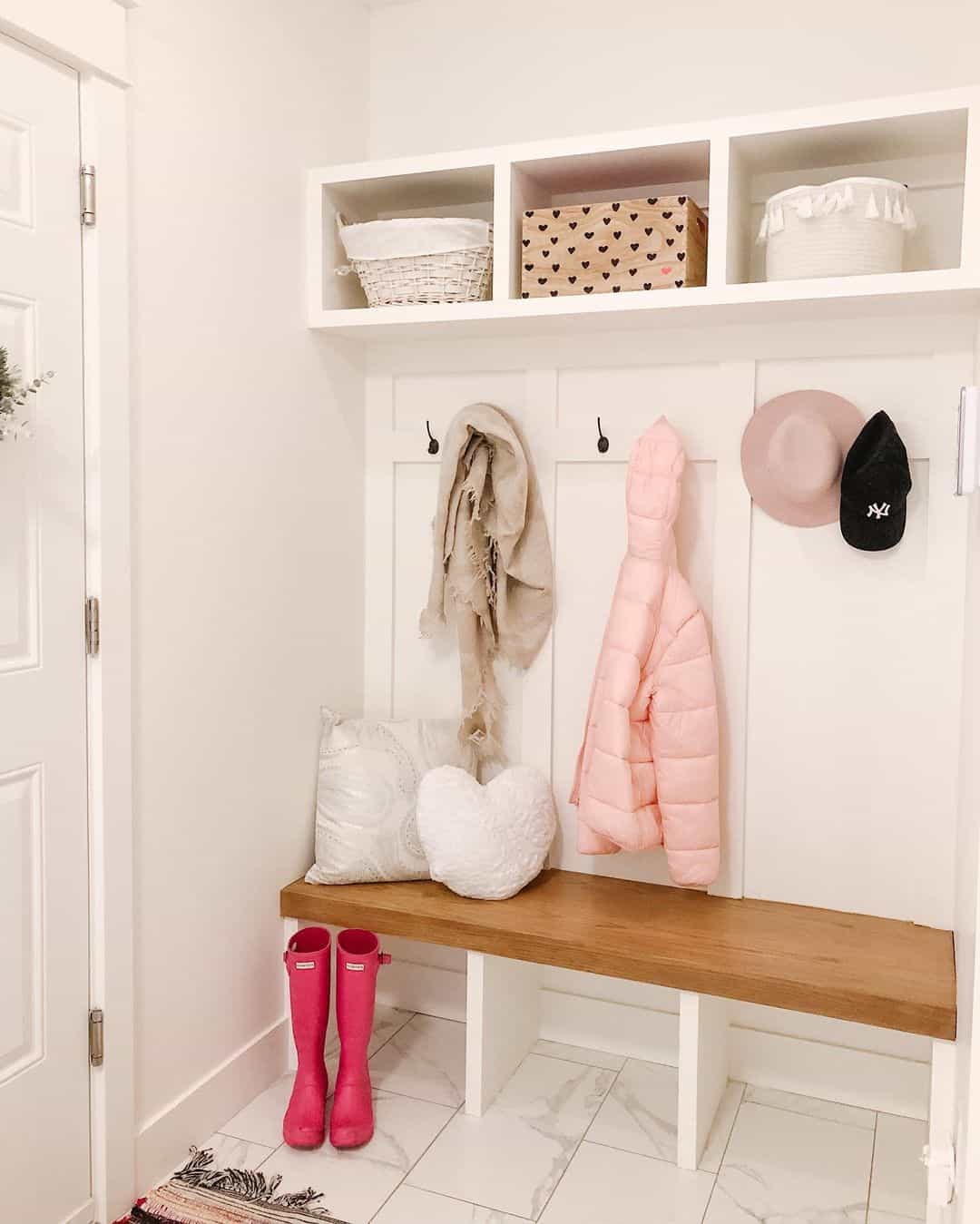 White Mudroom Builtin Storage Inspiration Soul & Lane